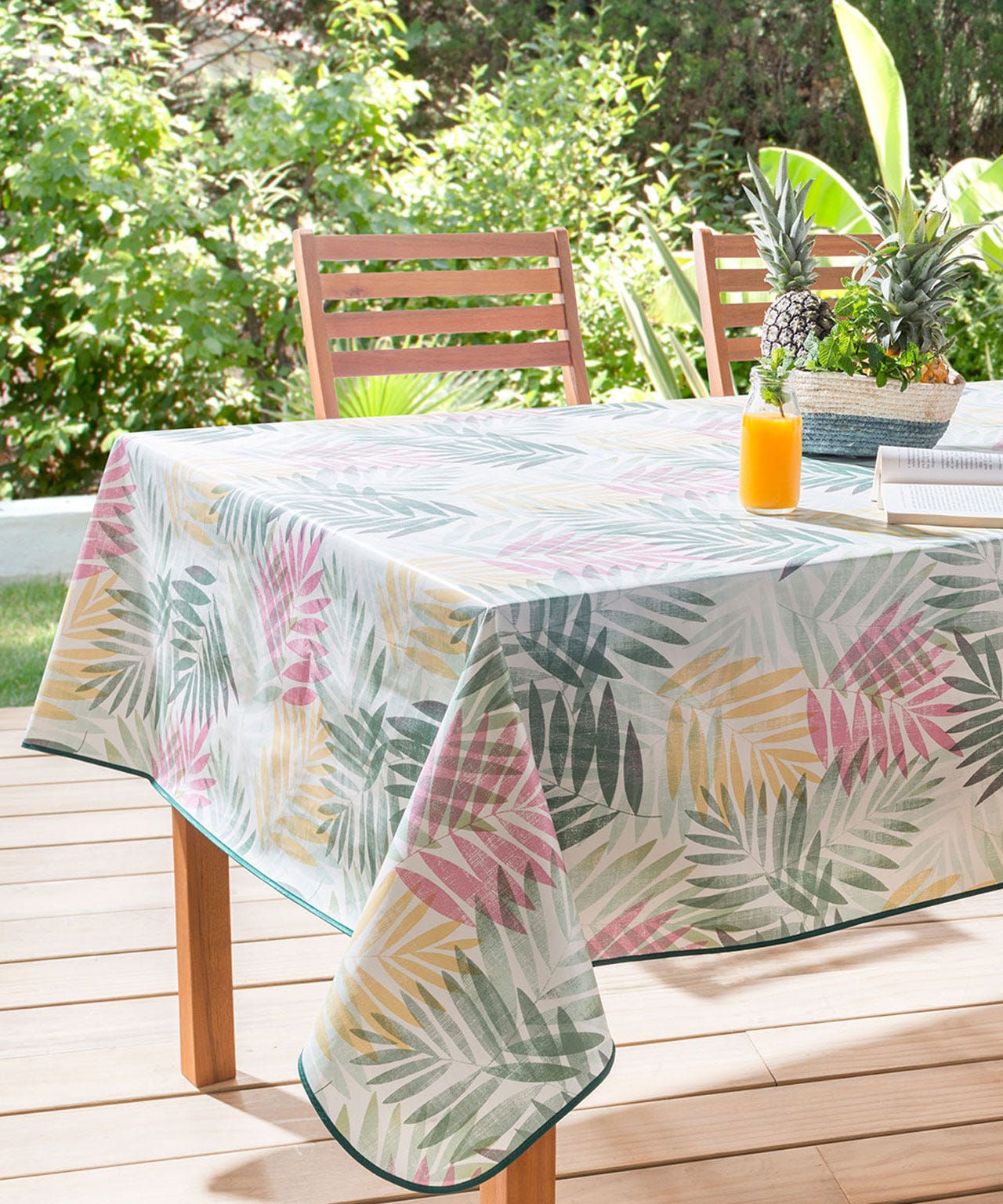 Nappe en toile cirée imprimé tropical, 4 dimensions
