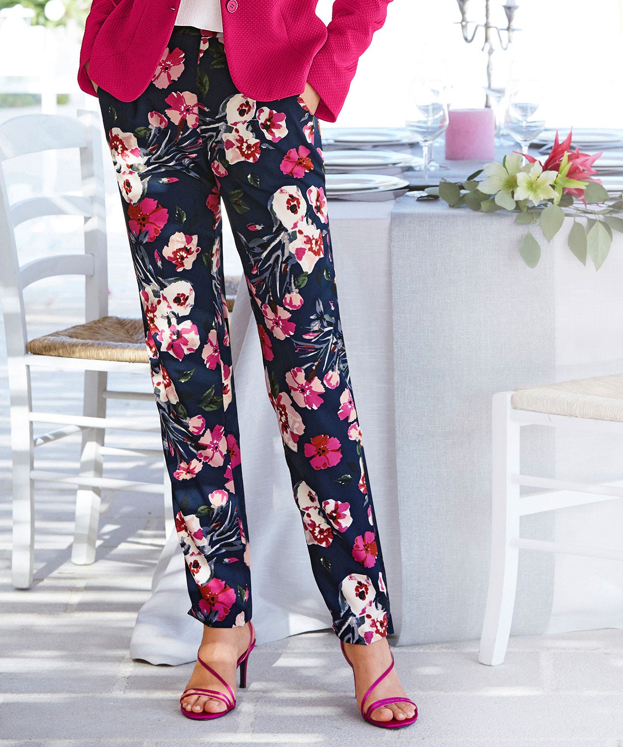 Pantalon imprimé fleurs