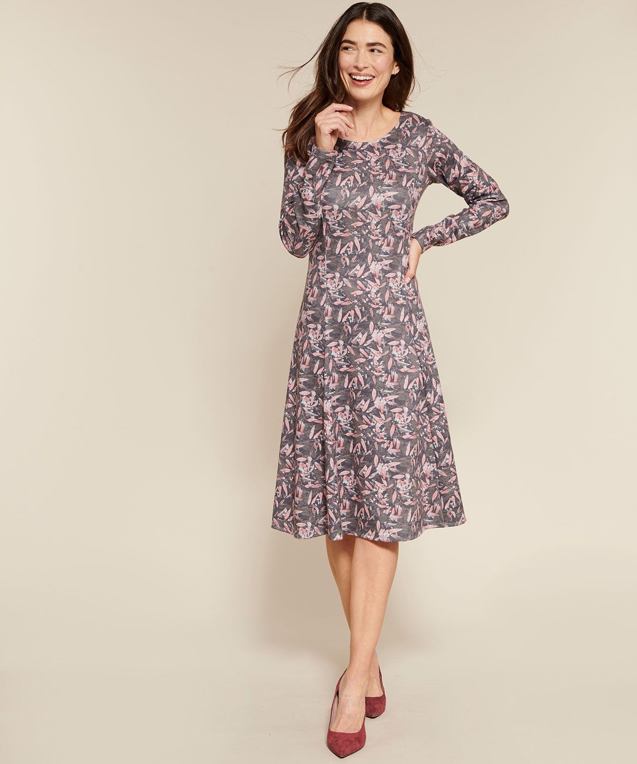 Robe en maille évasée