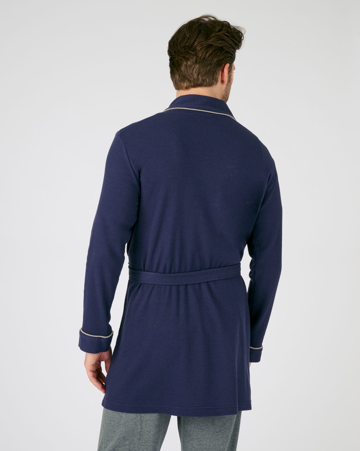 Robe de chambre maille nid d'abeille