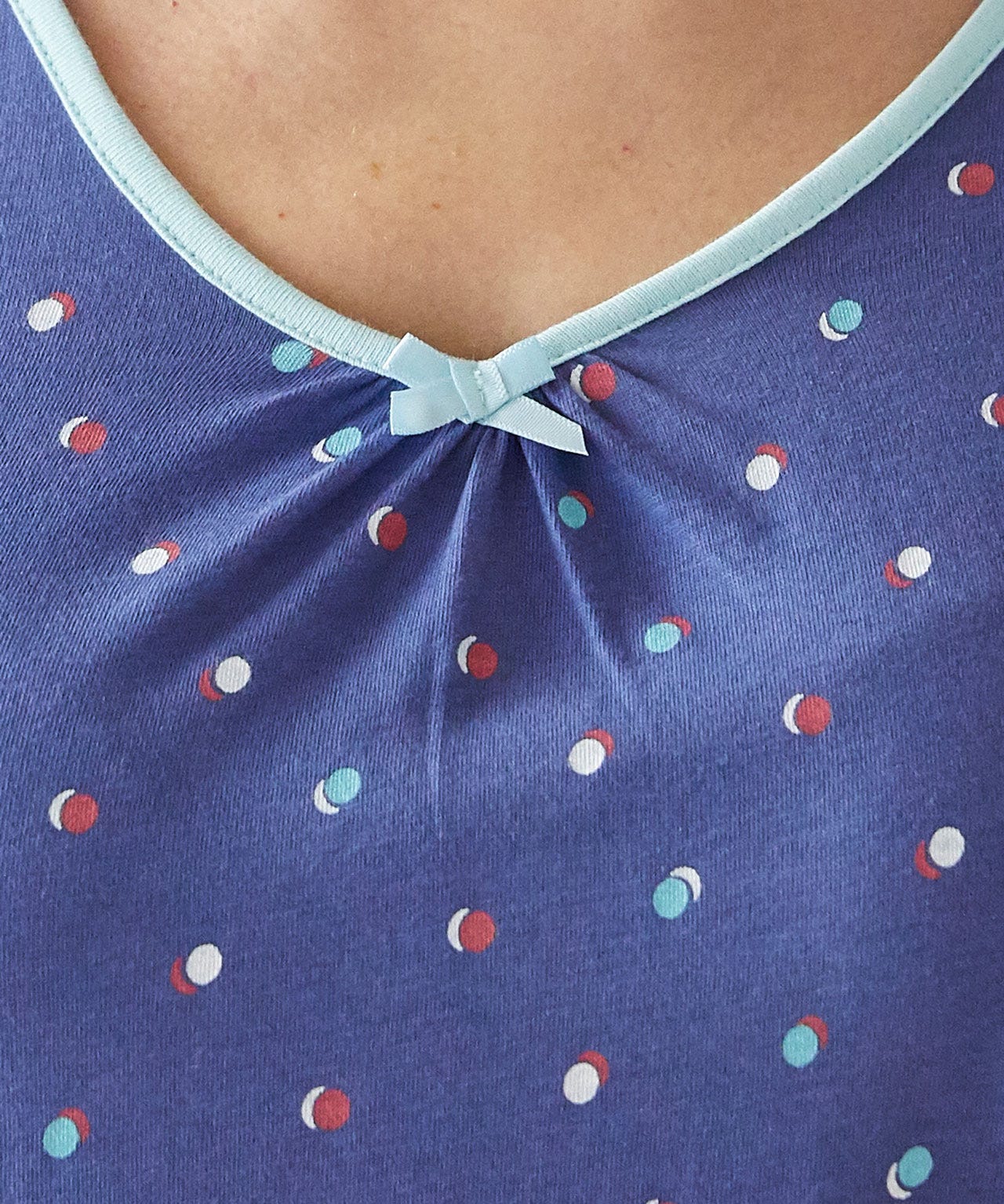 Lot de 3 chemises de nuit manches courtes, maille jersey, 2 longueurs