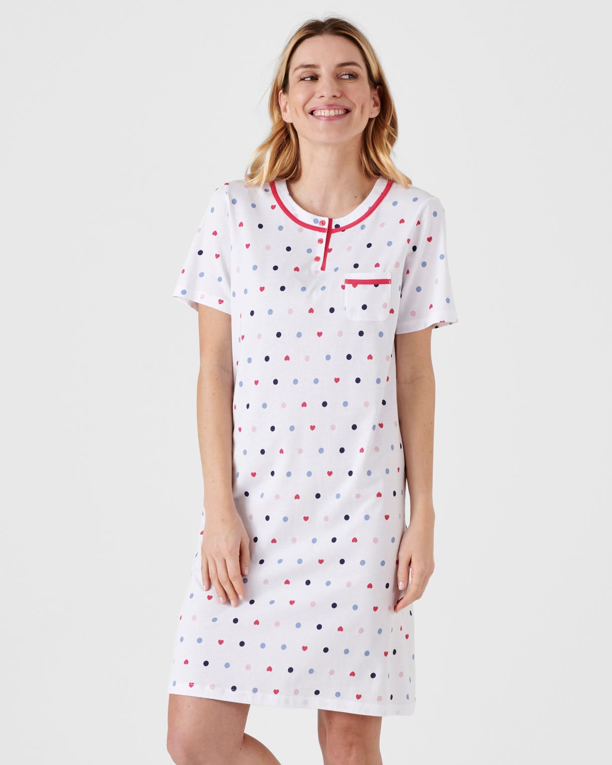 Chemise de nuit manches courtes jersey imprimé