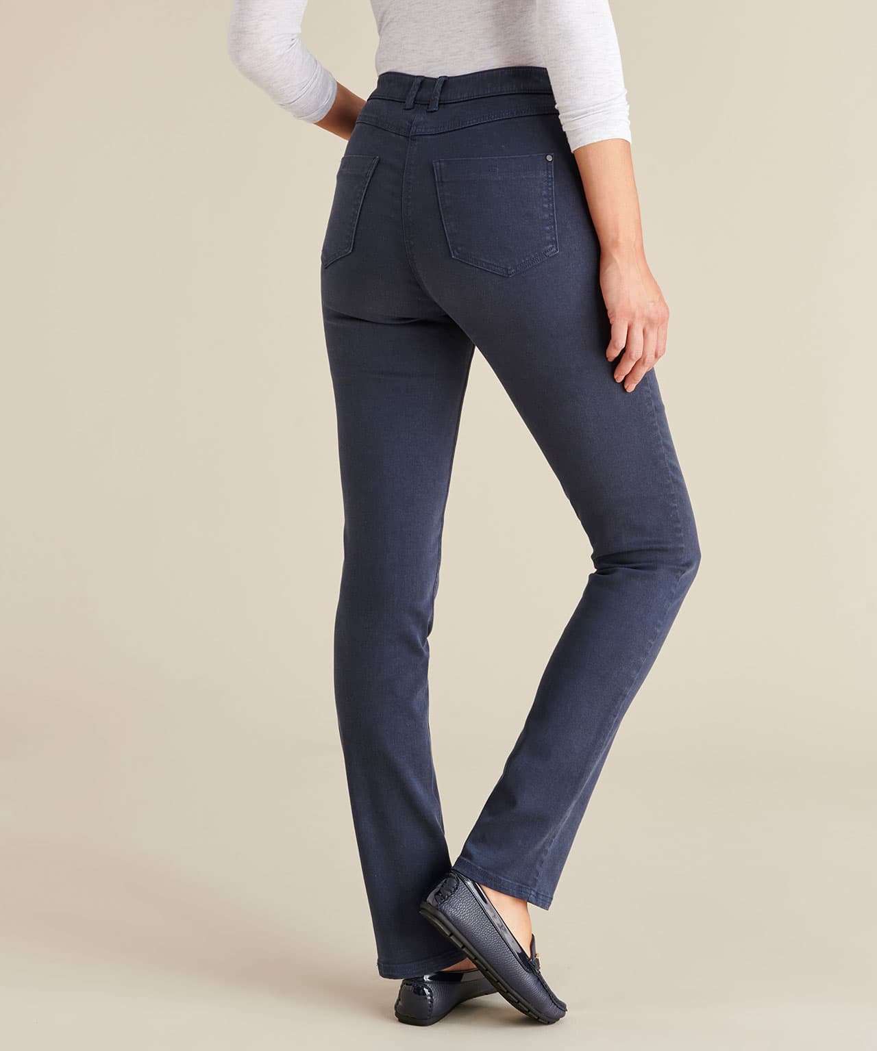 Pantalon lyocell et coton extensible