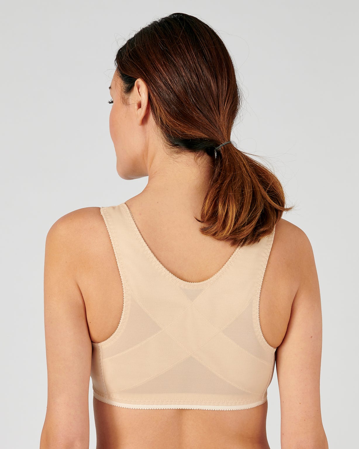 Soutien-gorge ouvert devant, avec renfort dos