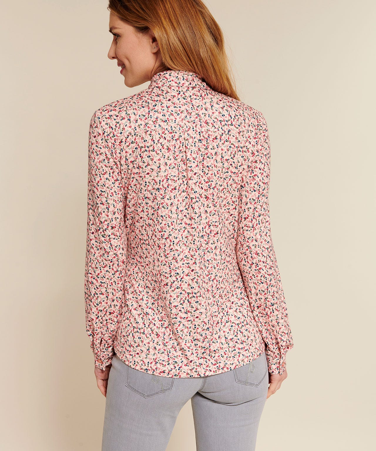 Chemisier imprimé maille chaude