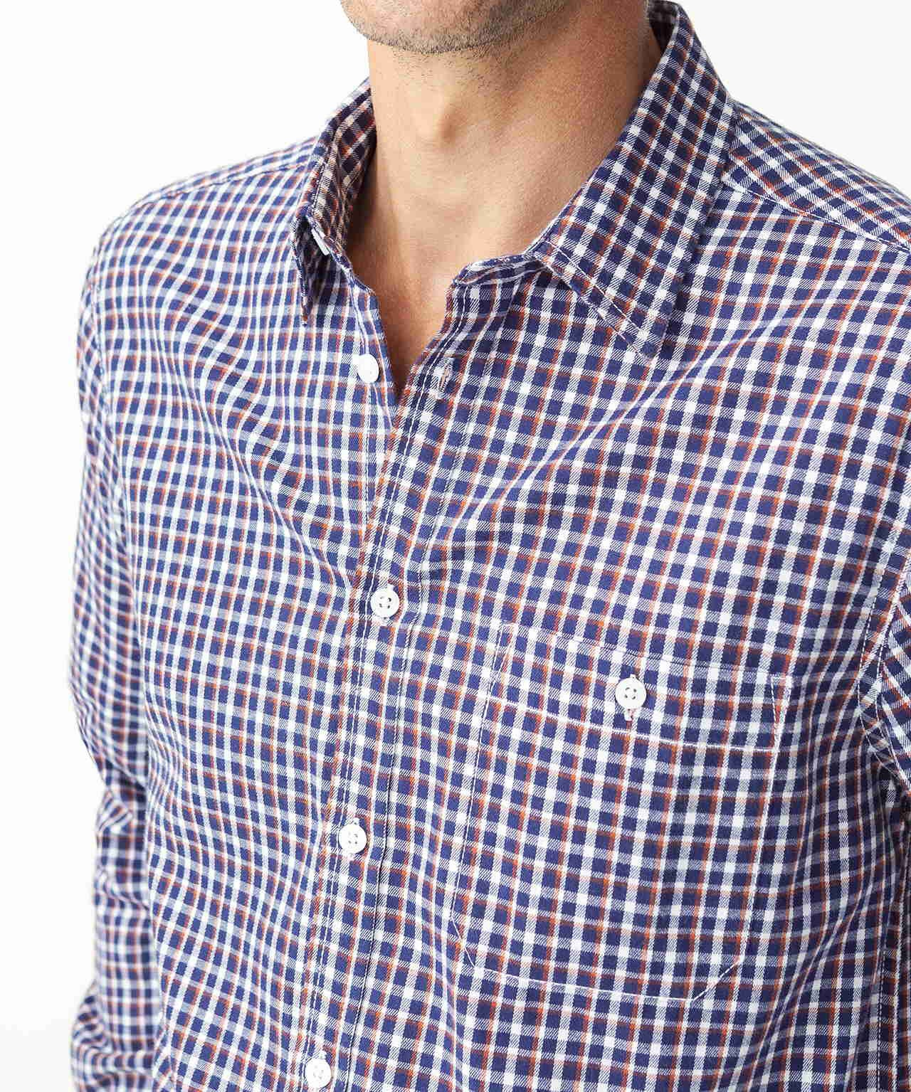 Chemise émerisée à carreaux