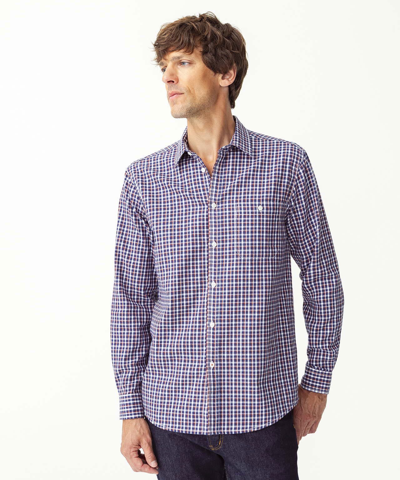 Chemise émerisée à carreaux