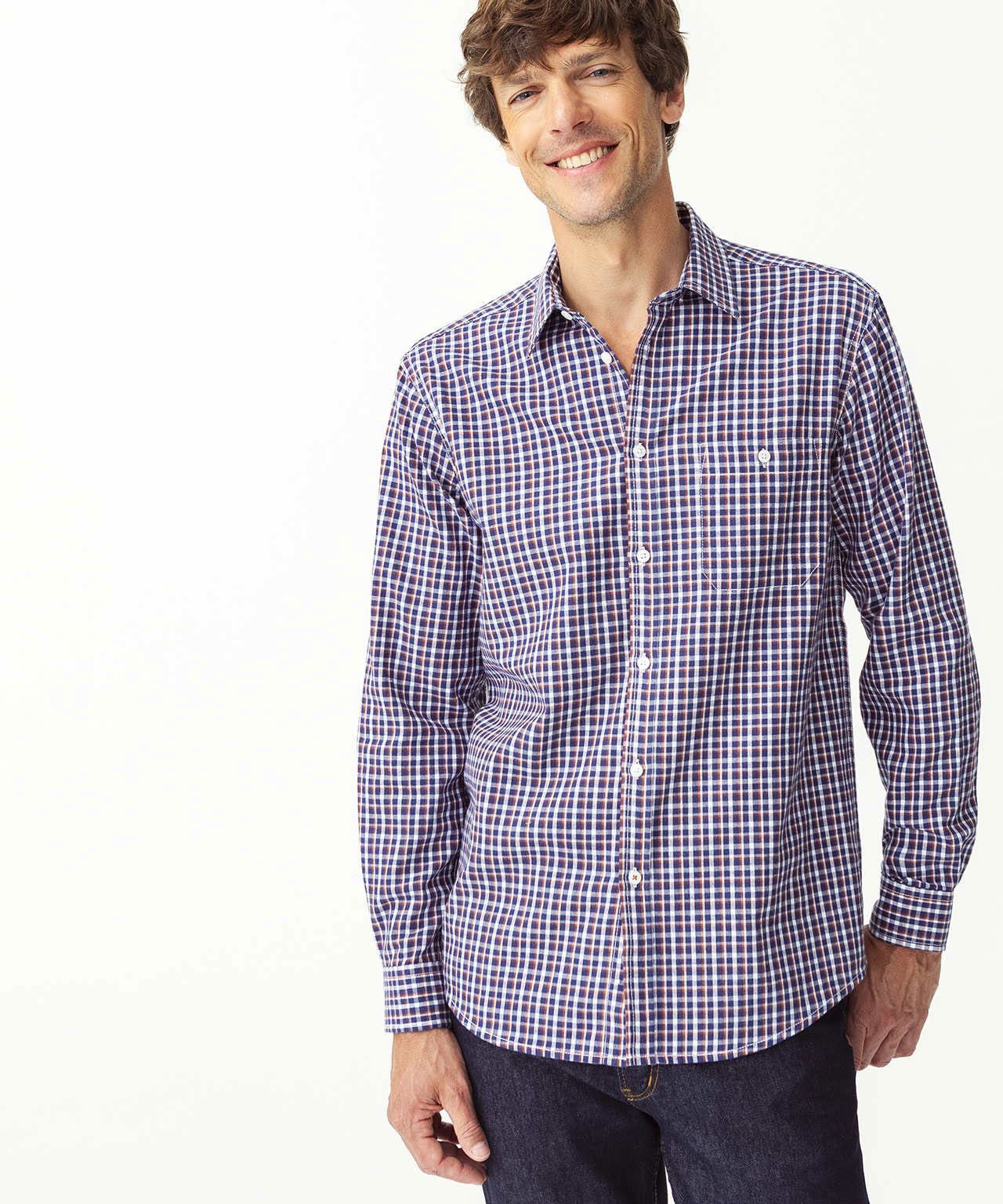 Chemise émerisée à carreaux