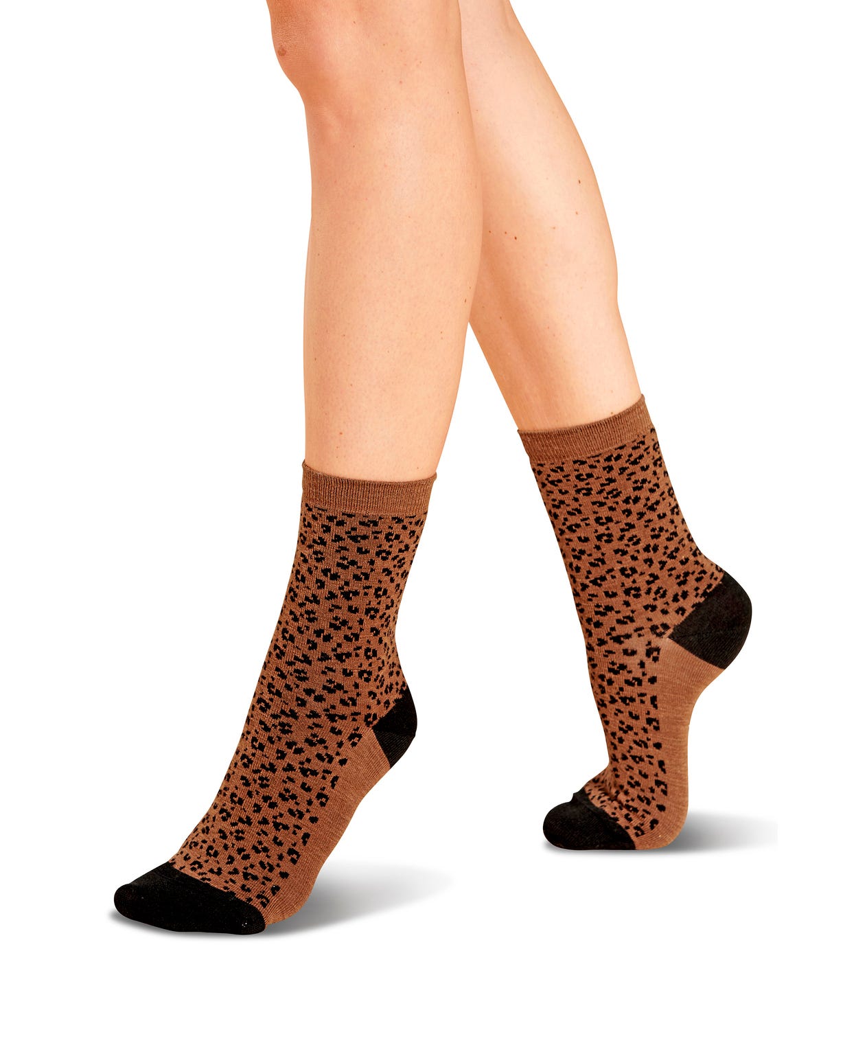 Lot de 3 paires de mi-chaussettes maille jacquard laine et Thermolactyl