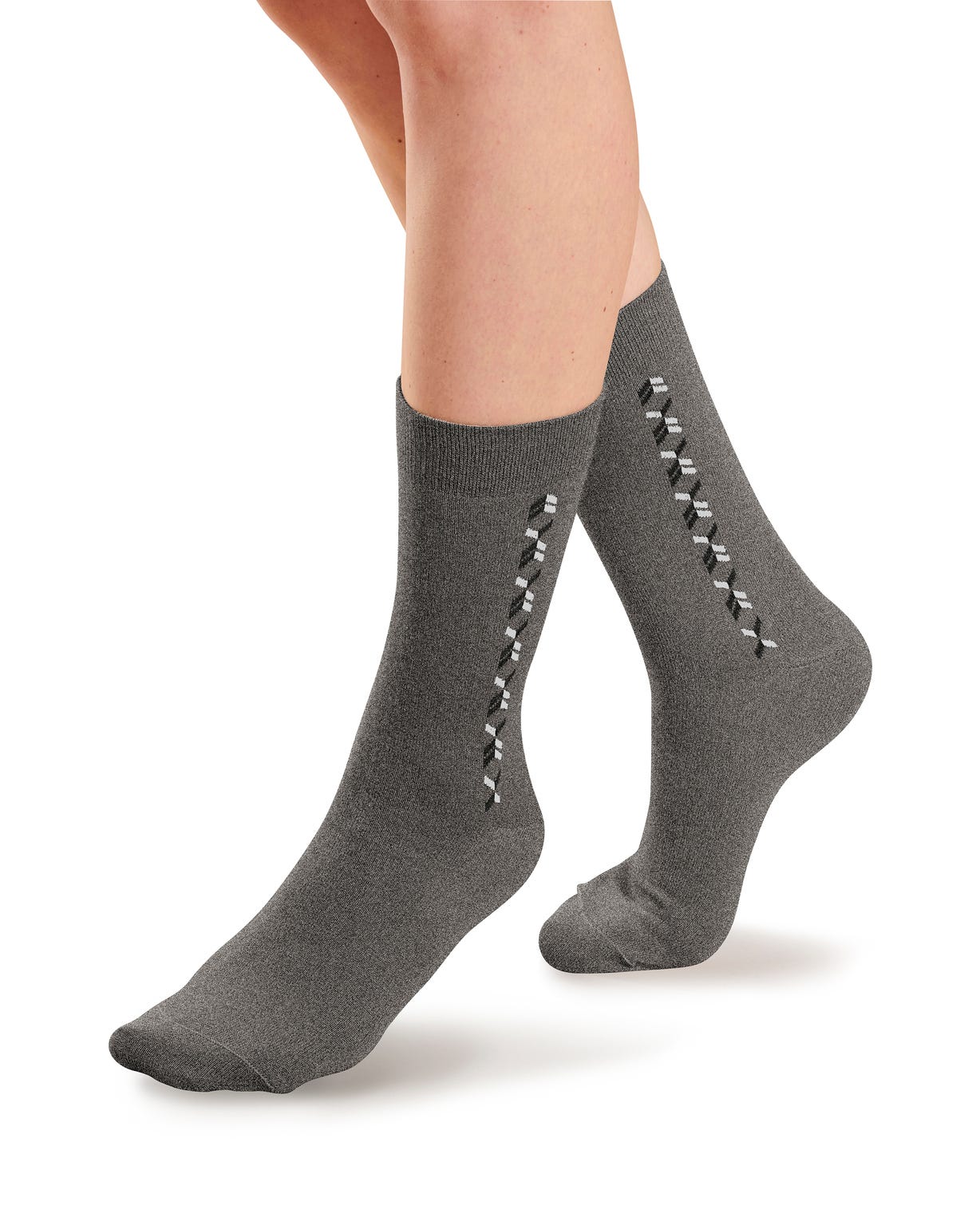 Lot de 2 paires de chaussettes maille jersey mélange laine Thermolactyl