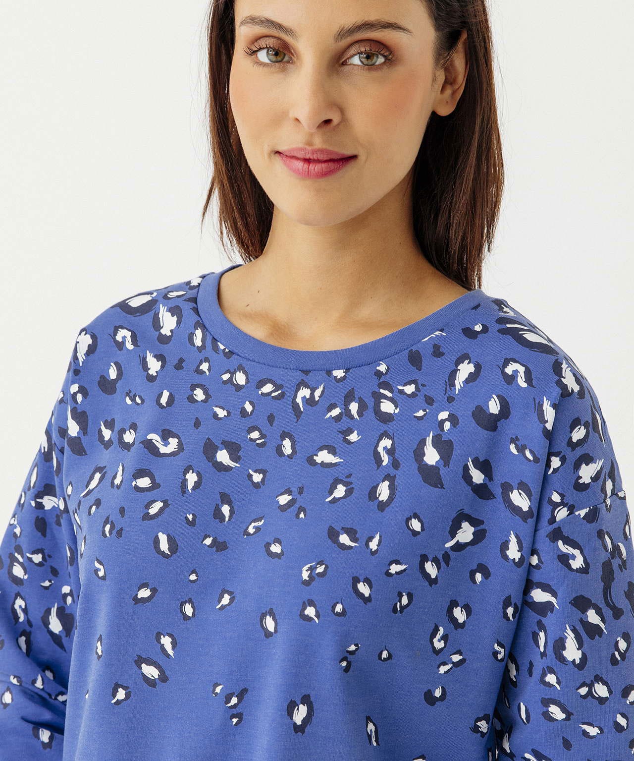 Sweat-shirt imprimé léopard