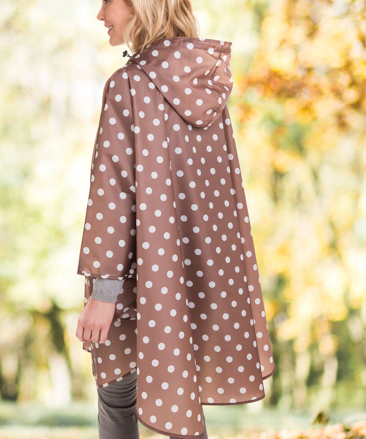 Poncho de pluie à pois