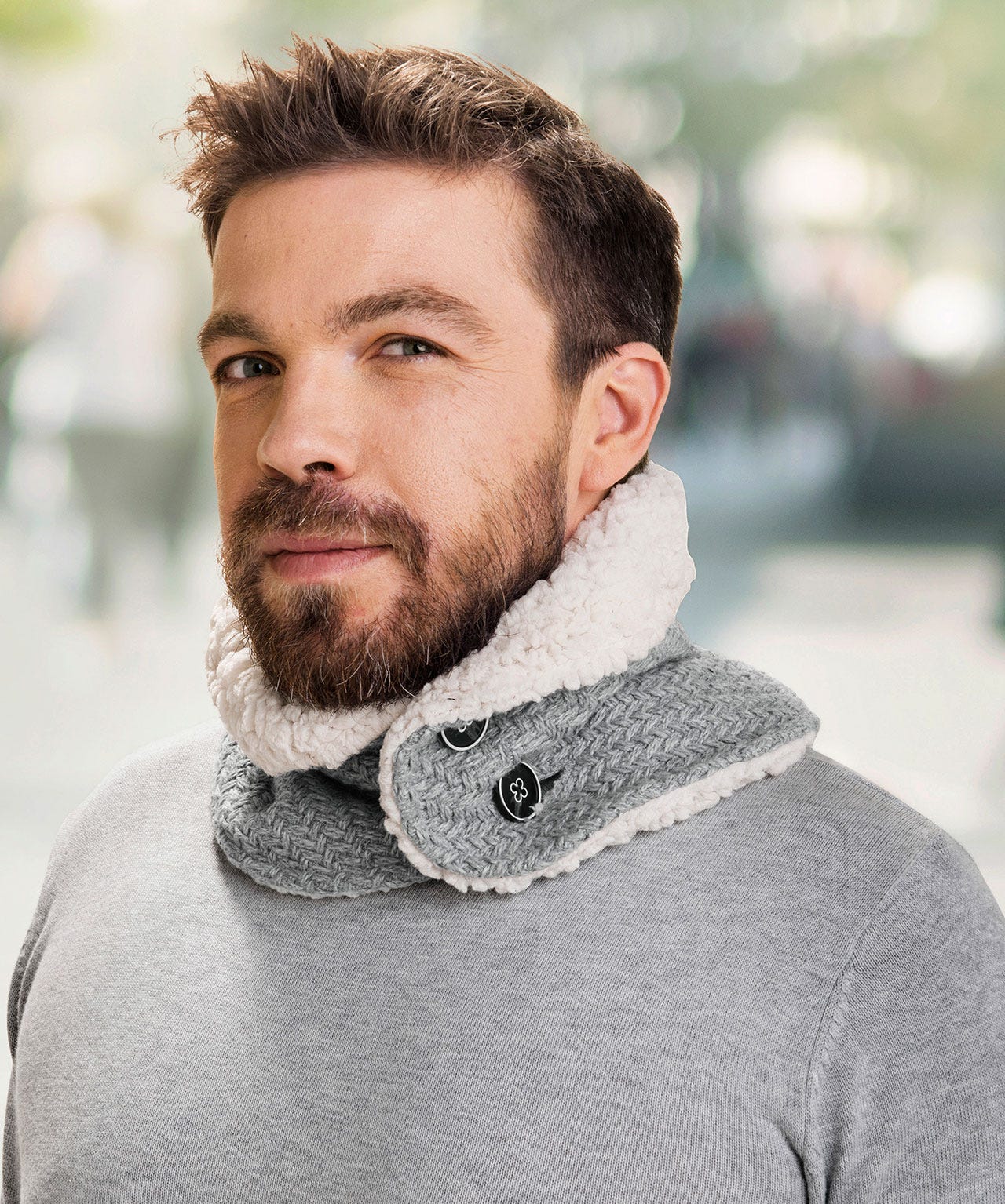 Tour de cou boutonné mixte