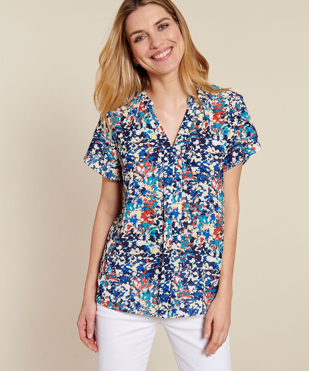 Blouse manches papillon