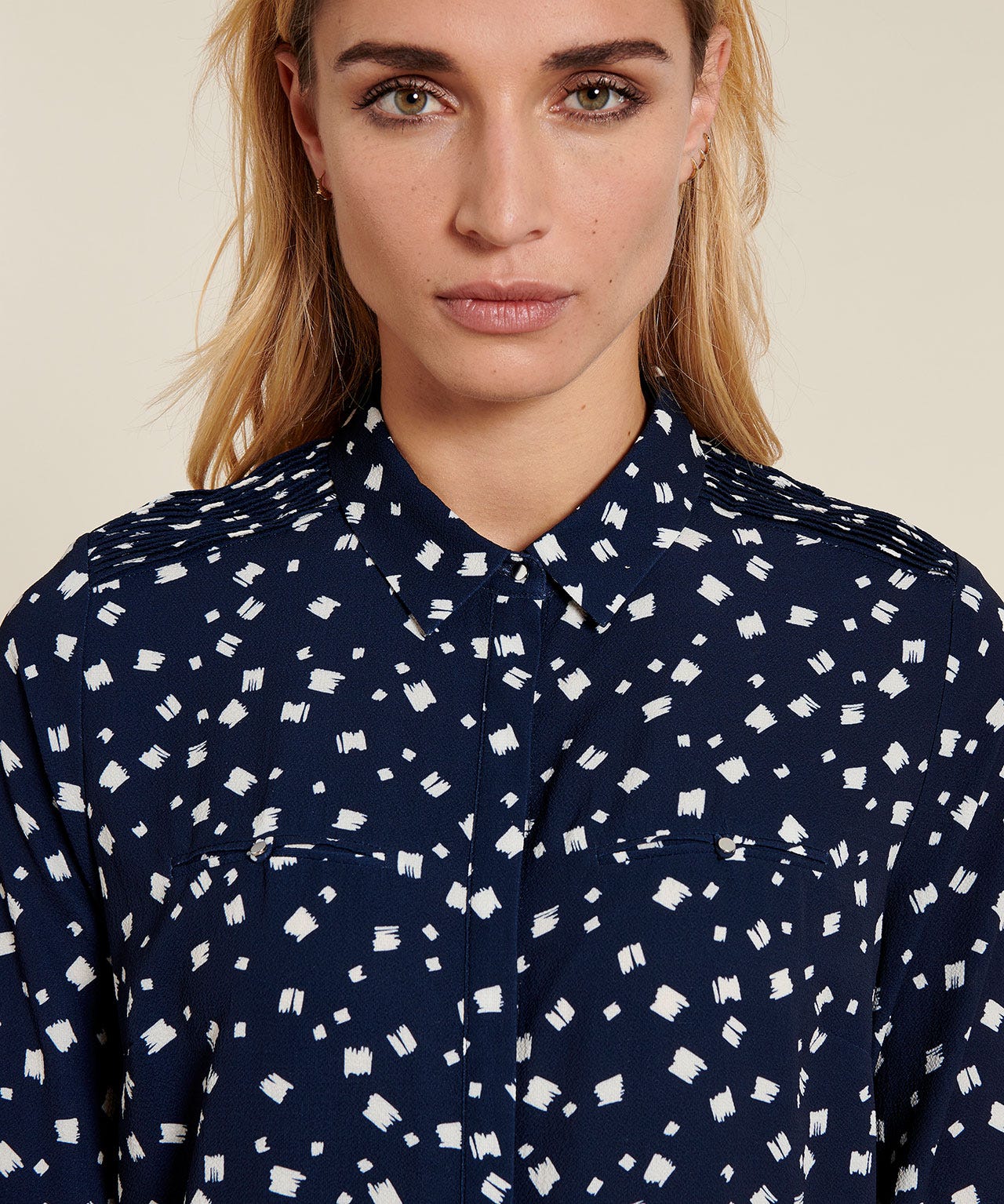 Chemise-tunique imprimé graphique