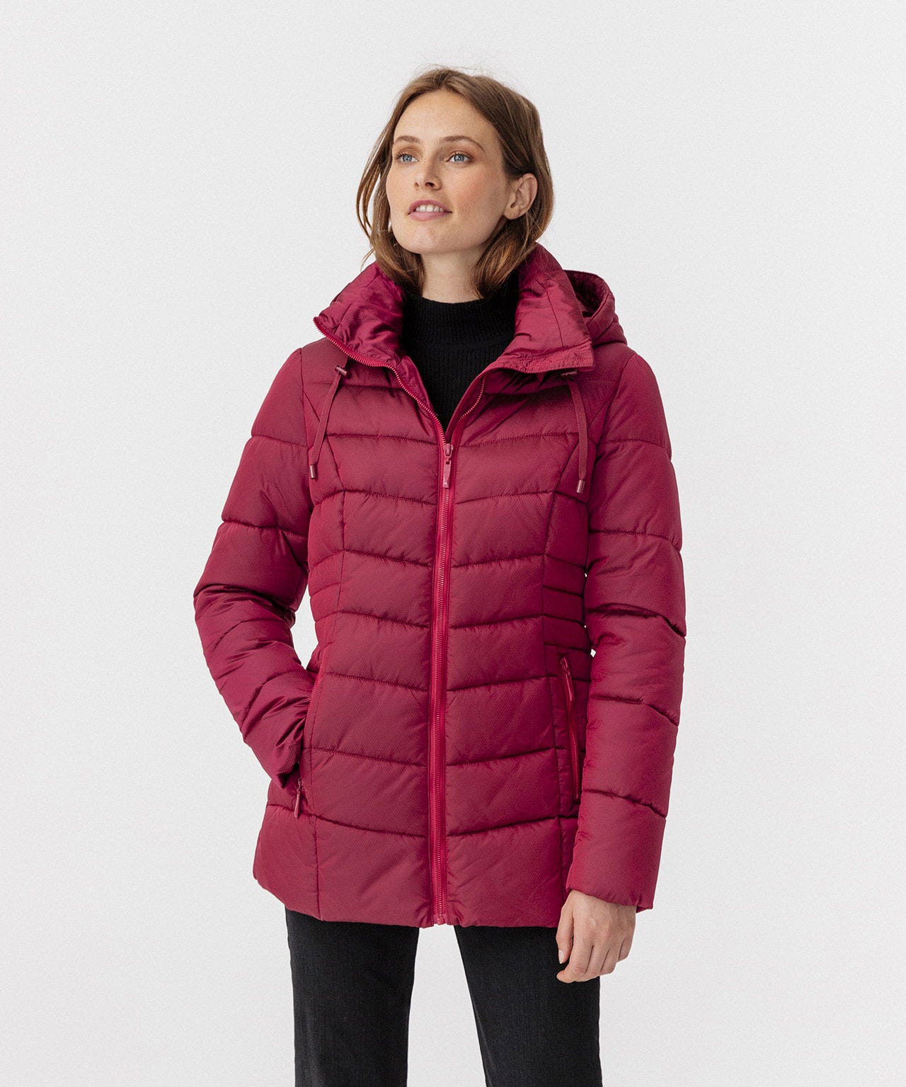 Parka à capuche aspect irisé