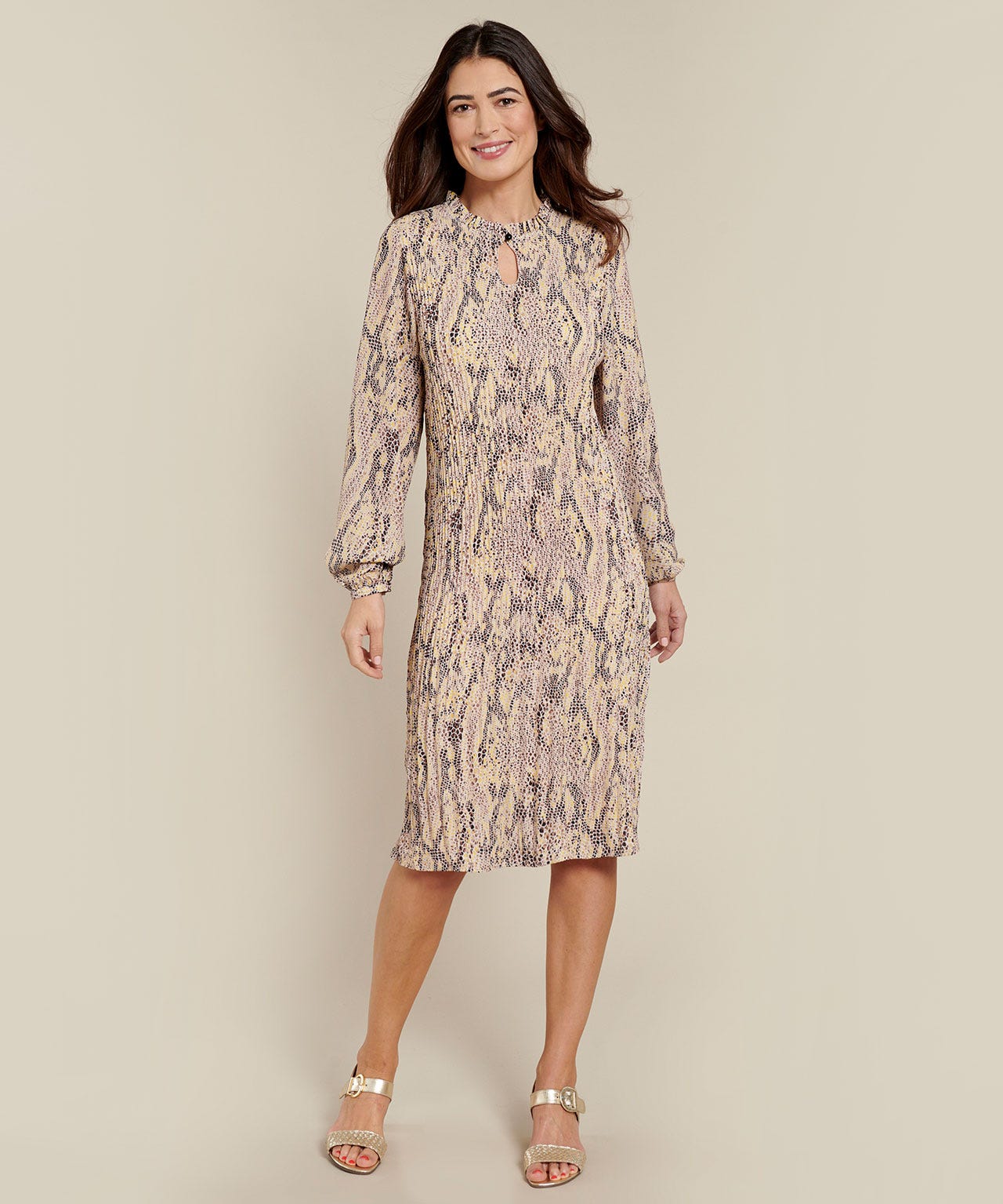 Robe plissée serpent