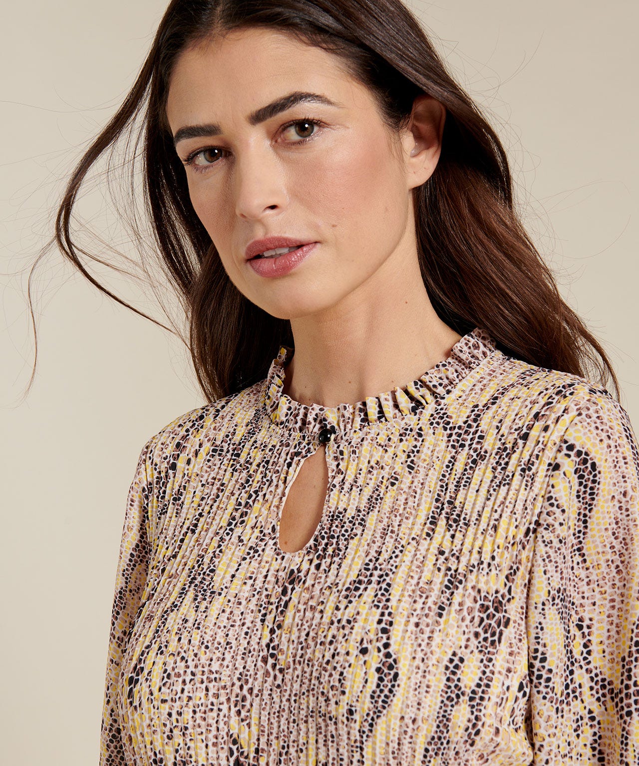 Robe plissée serpent