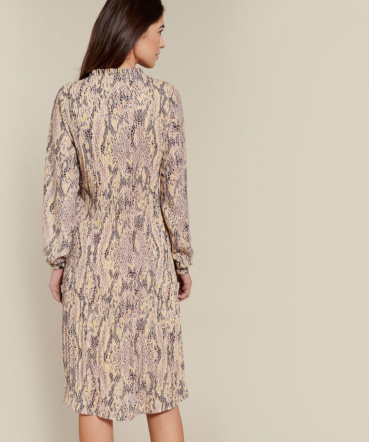 Robe plissée serpent