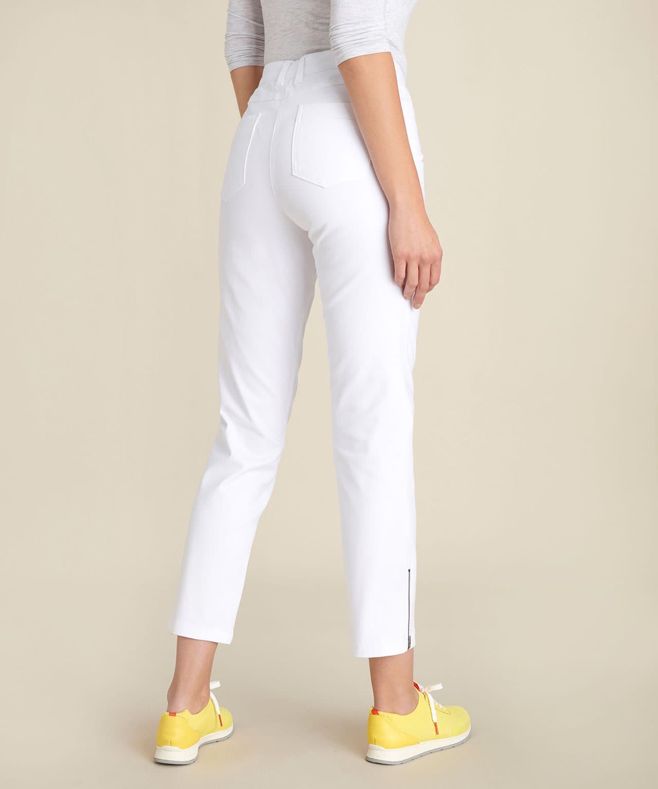 Jean 7/8ème bas zippé