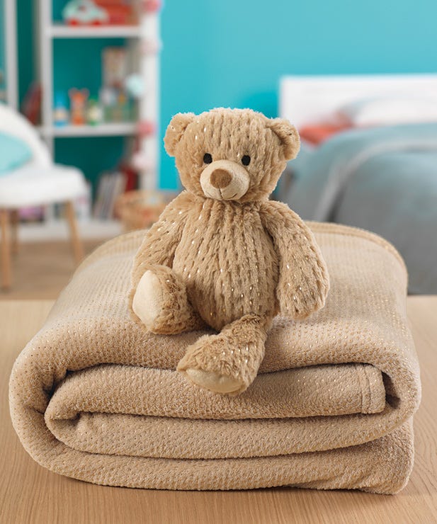 L'ensemble Ourson + grand Plaid