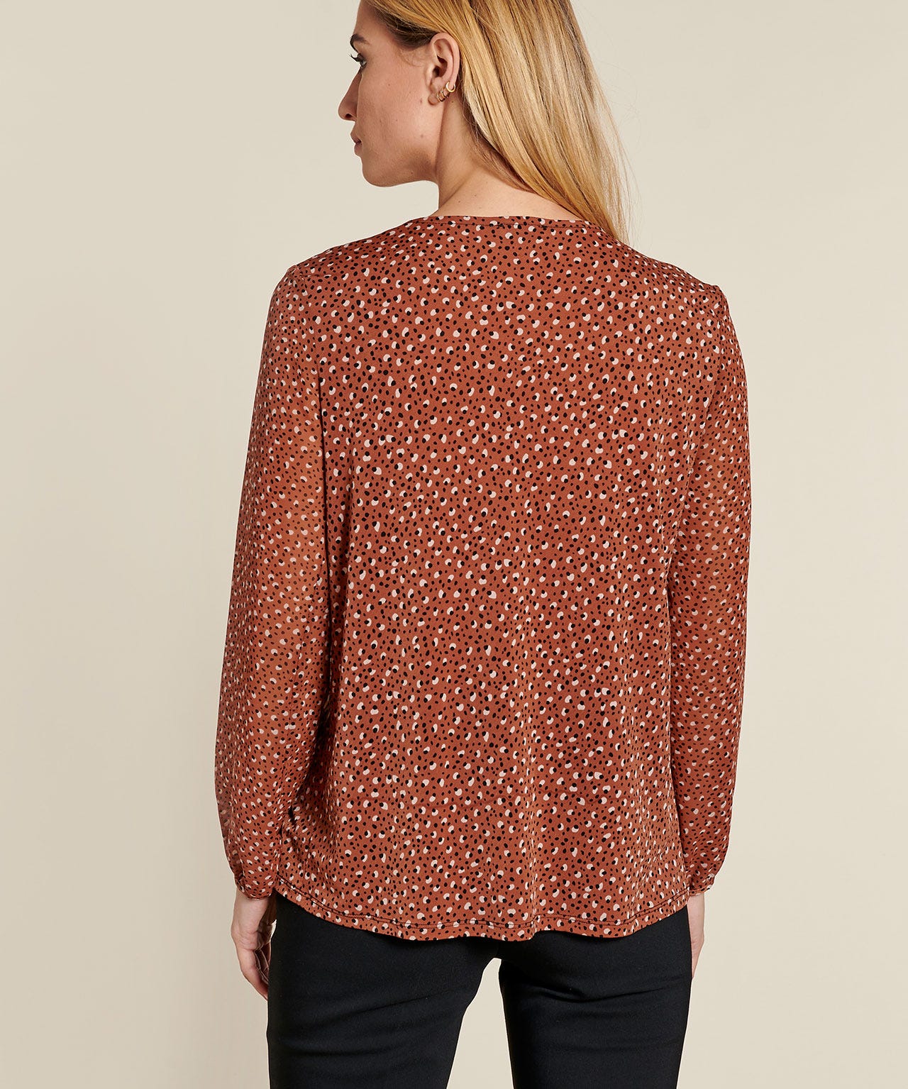 Tee-shirt effet blouse imprimé