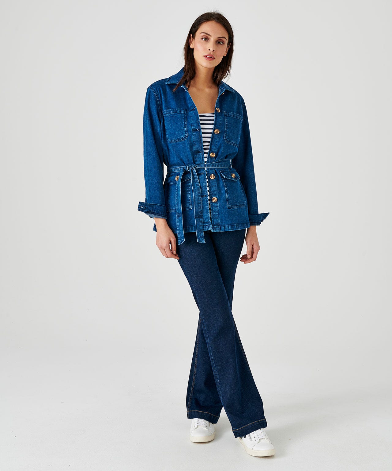 Veste-saharienne en jean