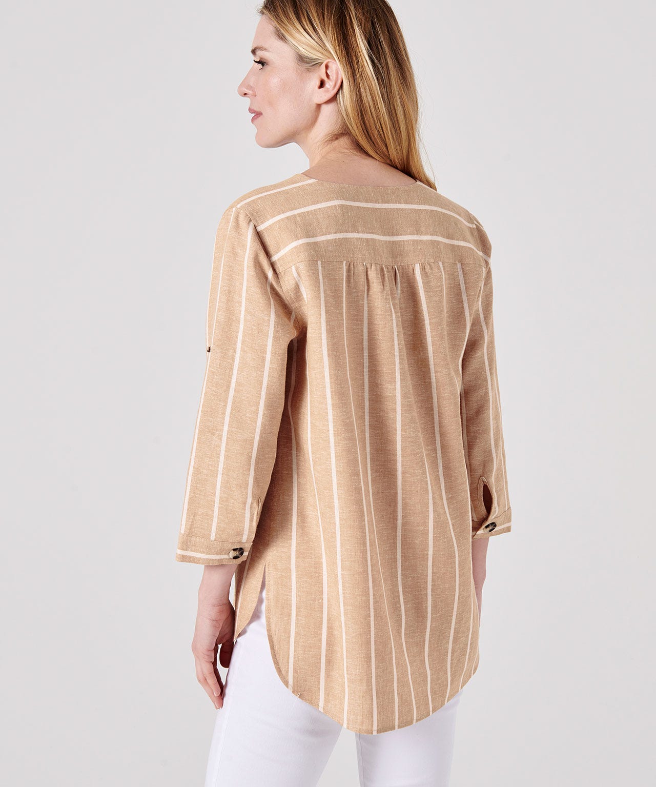 Chemisier-tunique mélange lin