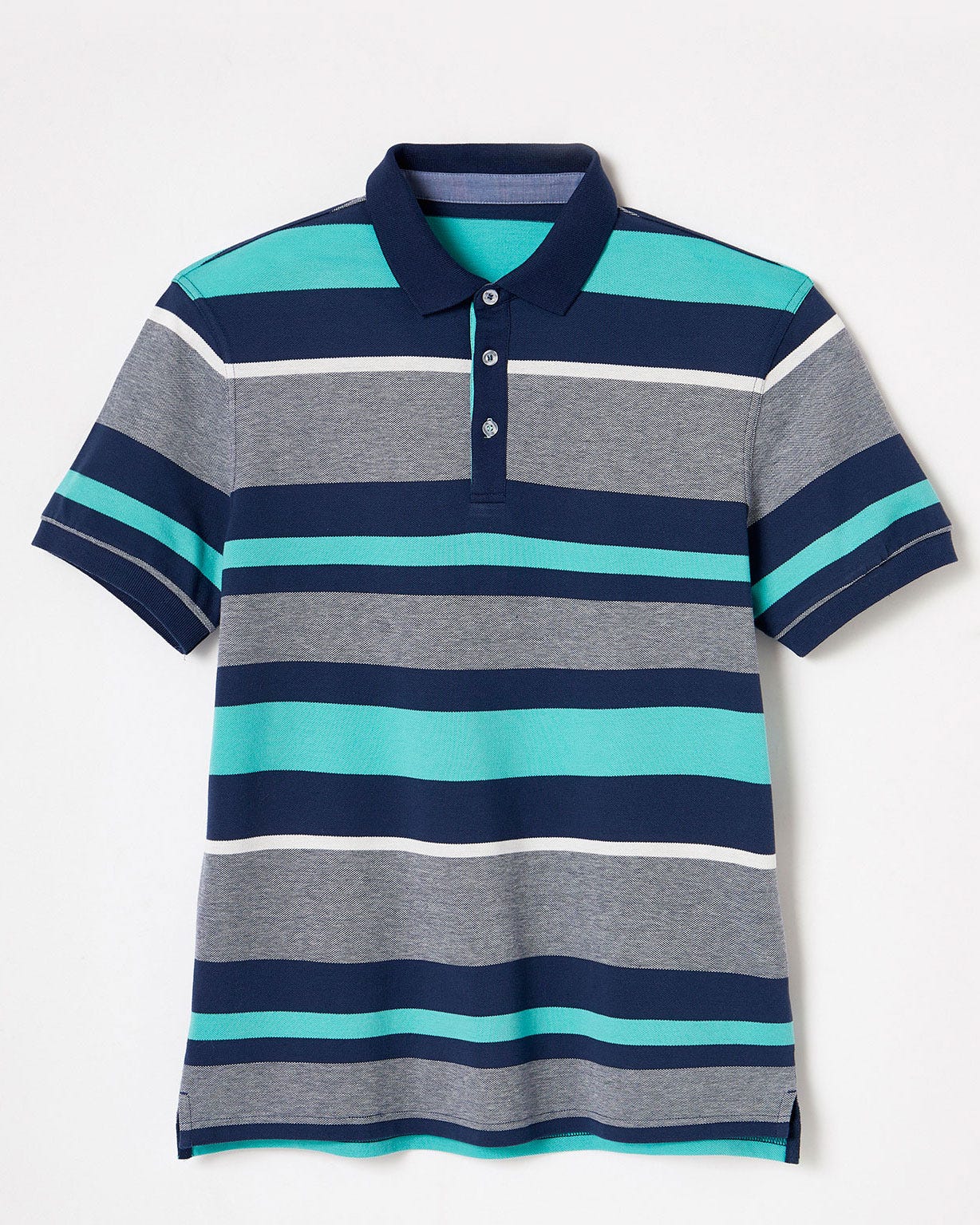 Polo maille piquée rayé
