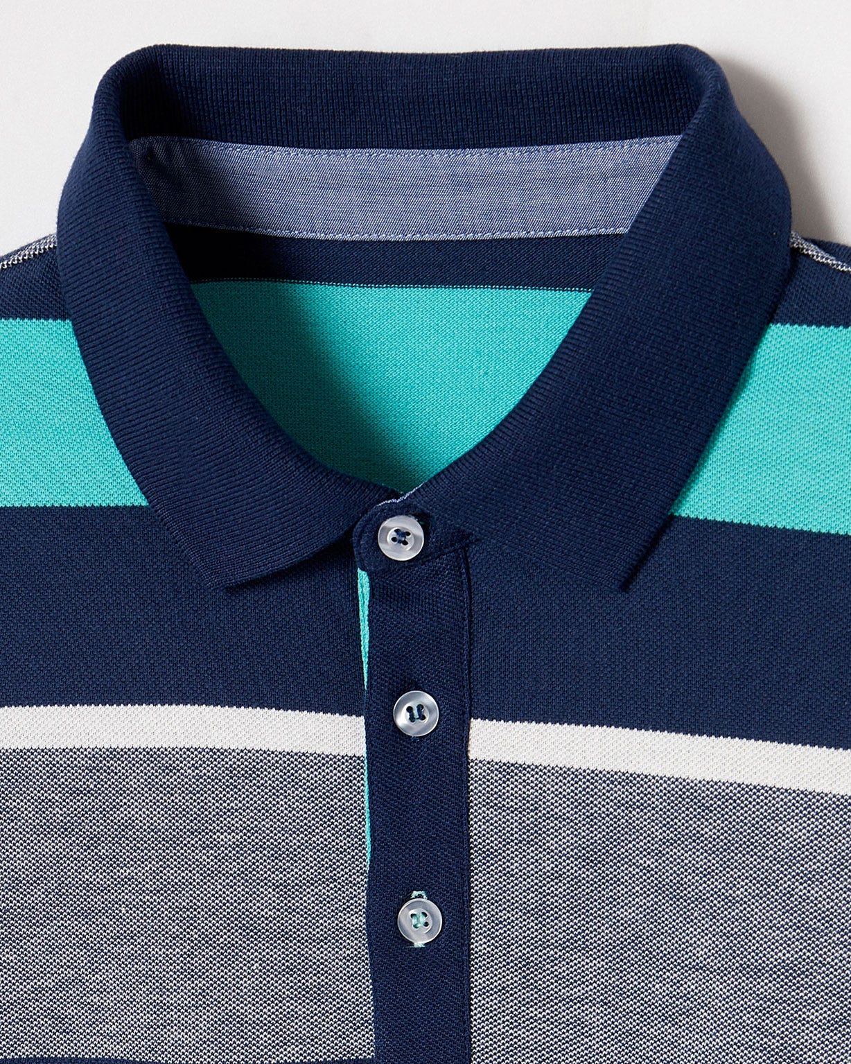 Polo maille piquée rayé