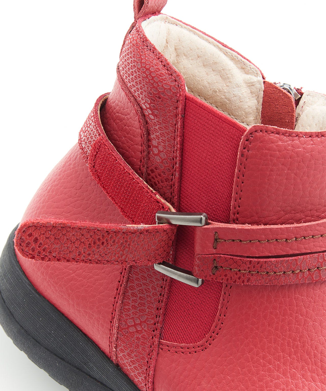 Boots à scratch avec empiècements irisés aspect serpent