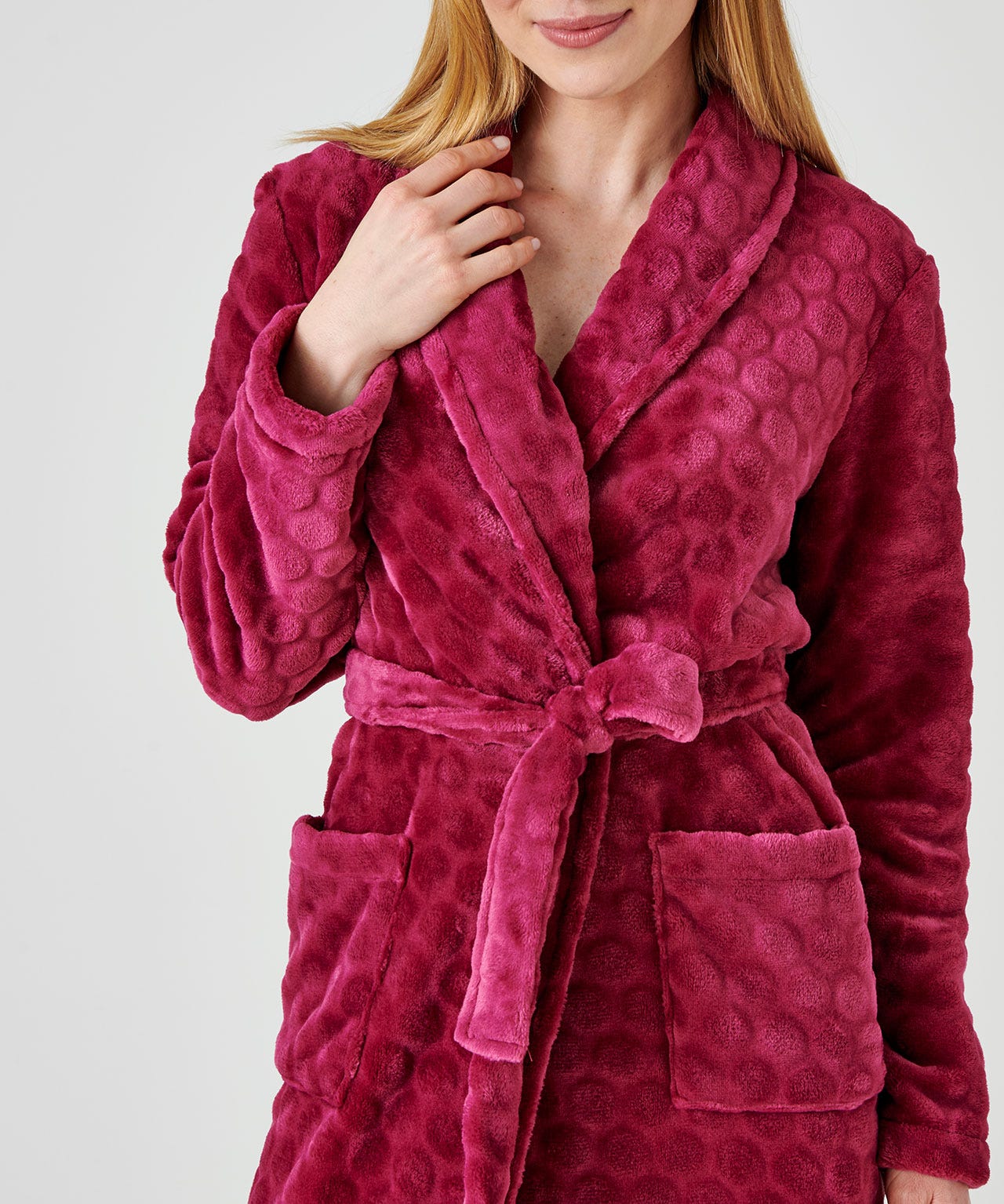 Robe de chambre maille moelleuse fantaisie