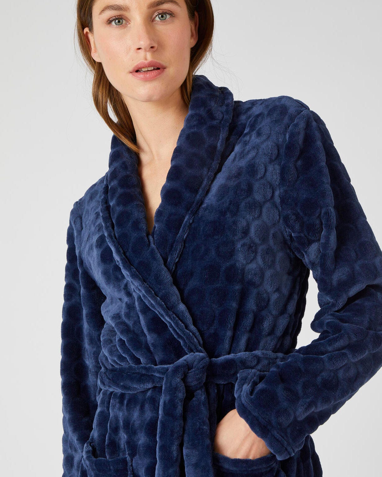 Robe de chambre maille moelleuse fantaisie