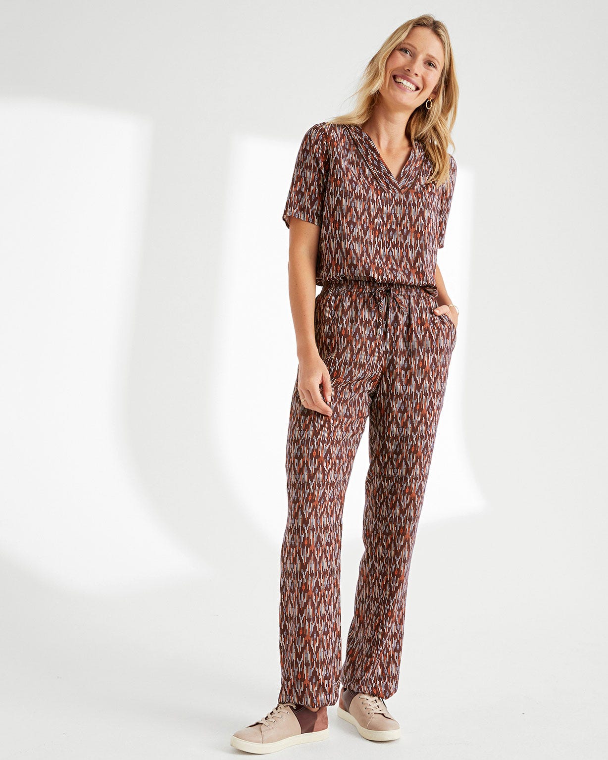 Blouse fluide imprimé bâtons