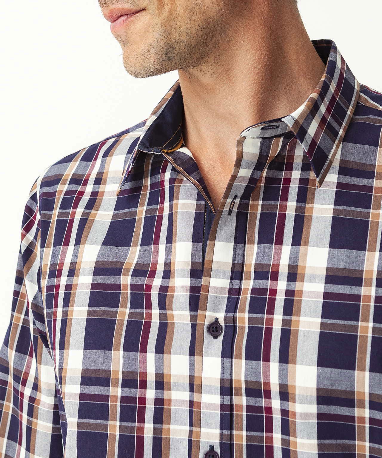 Chemise popeline à carreaux