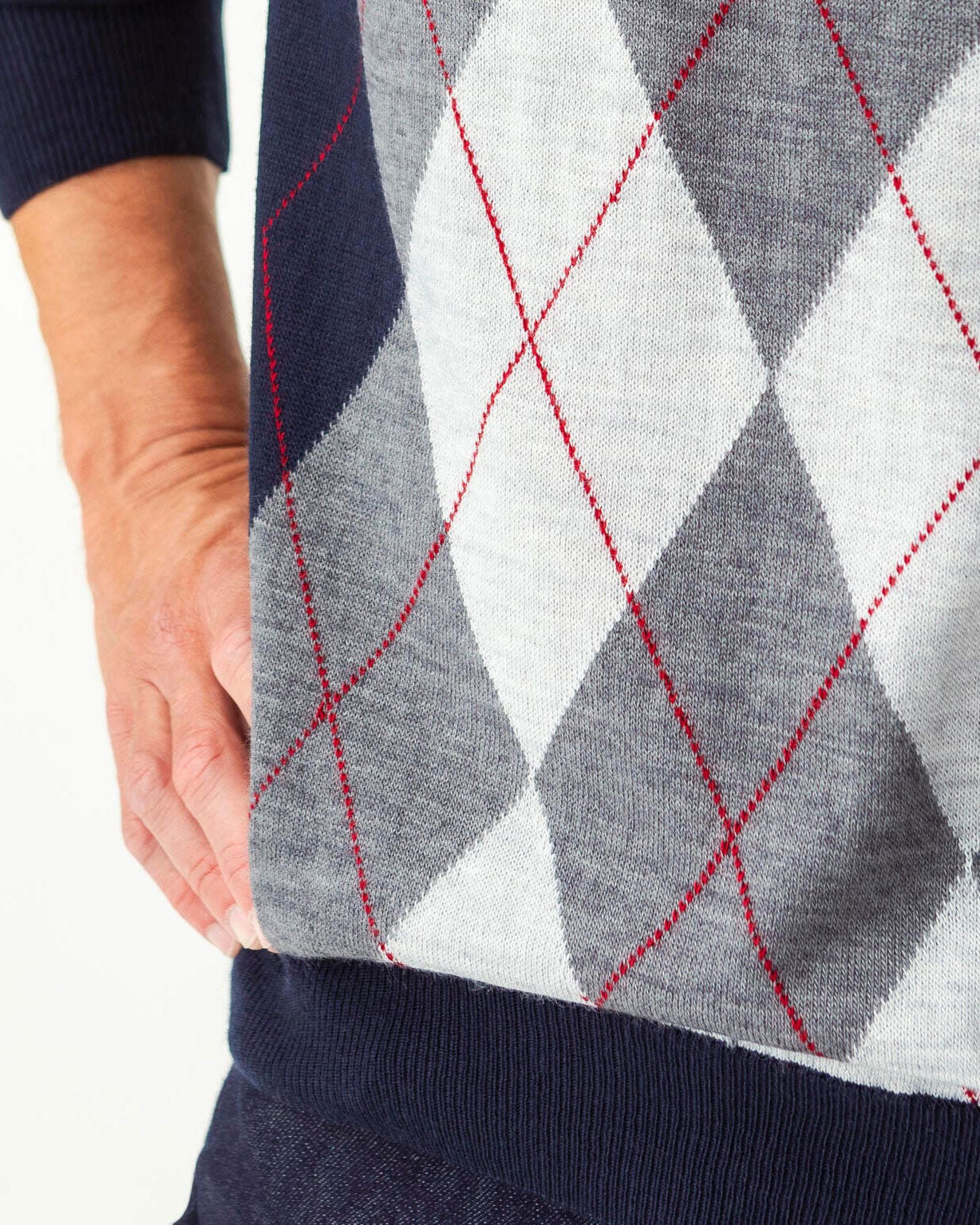 Pull jacquard mélange laine