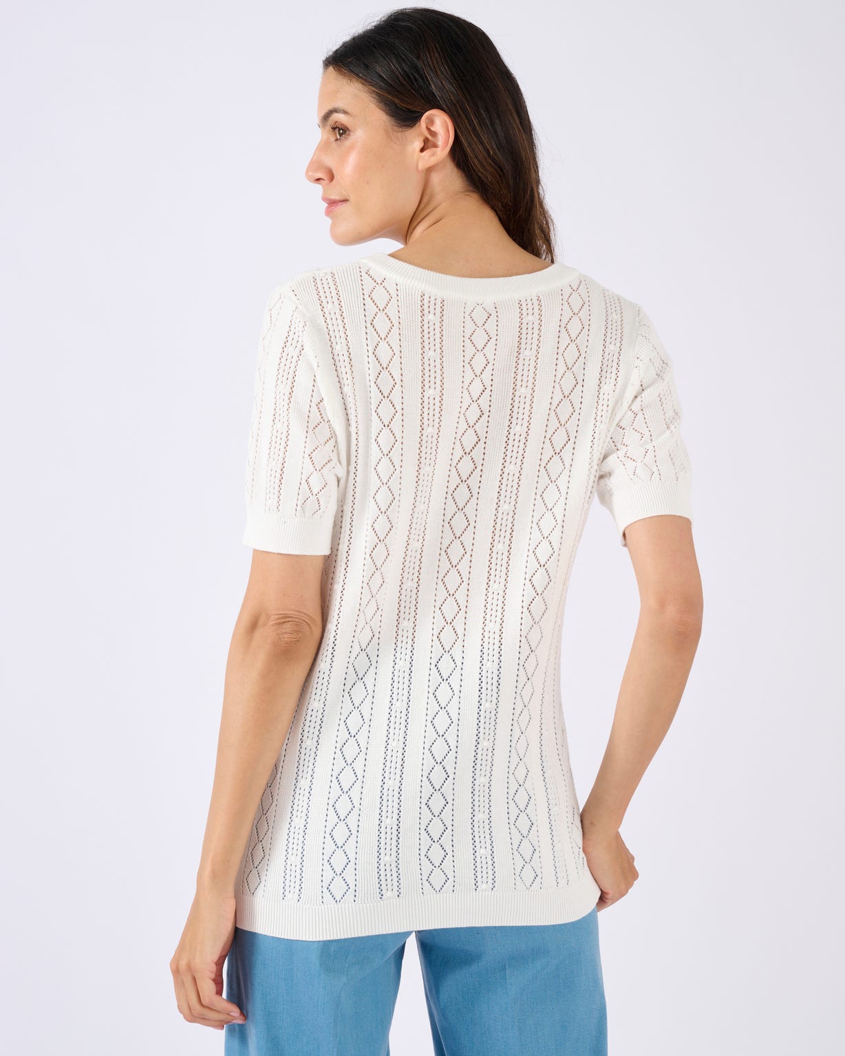 Pull maille ajourée
