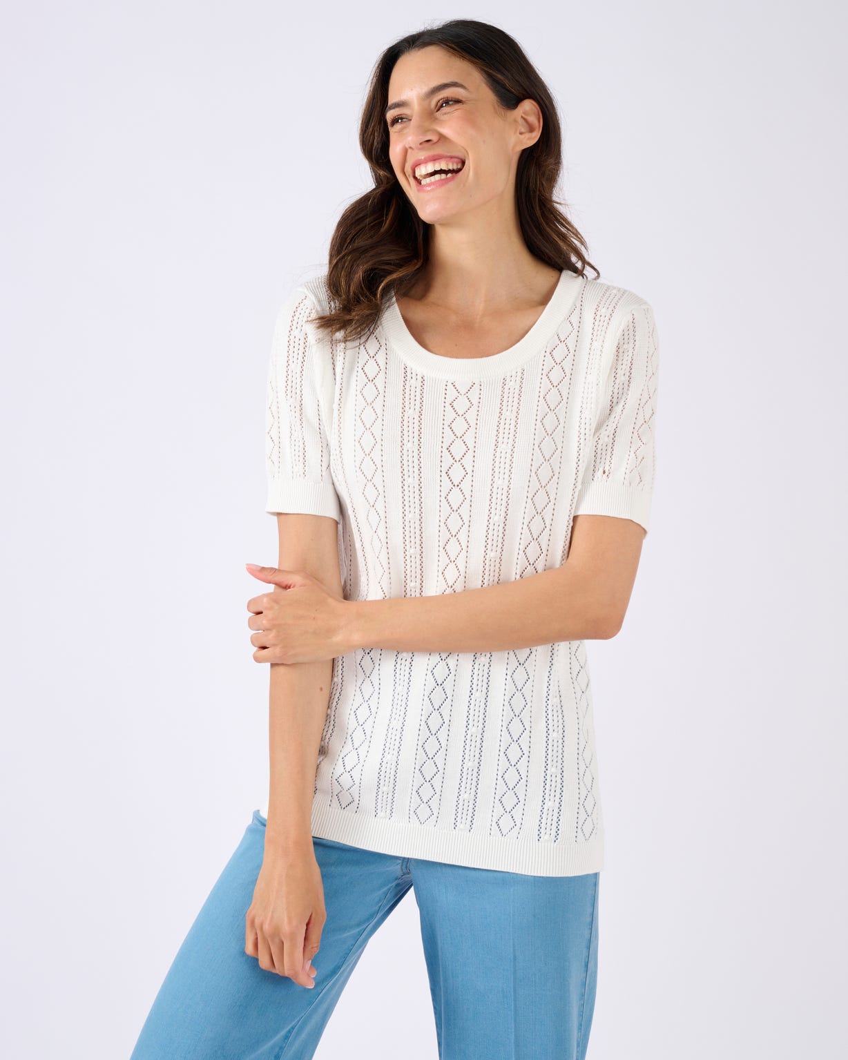 Pull maille ajourée