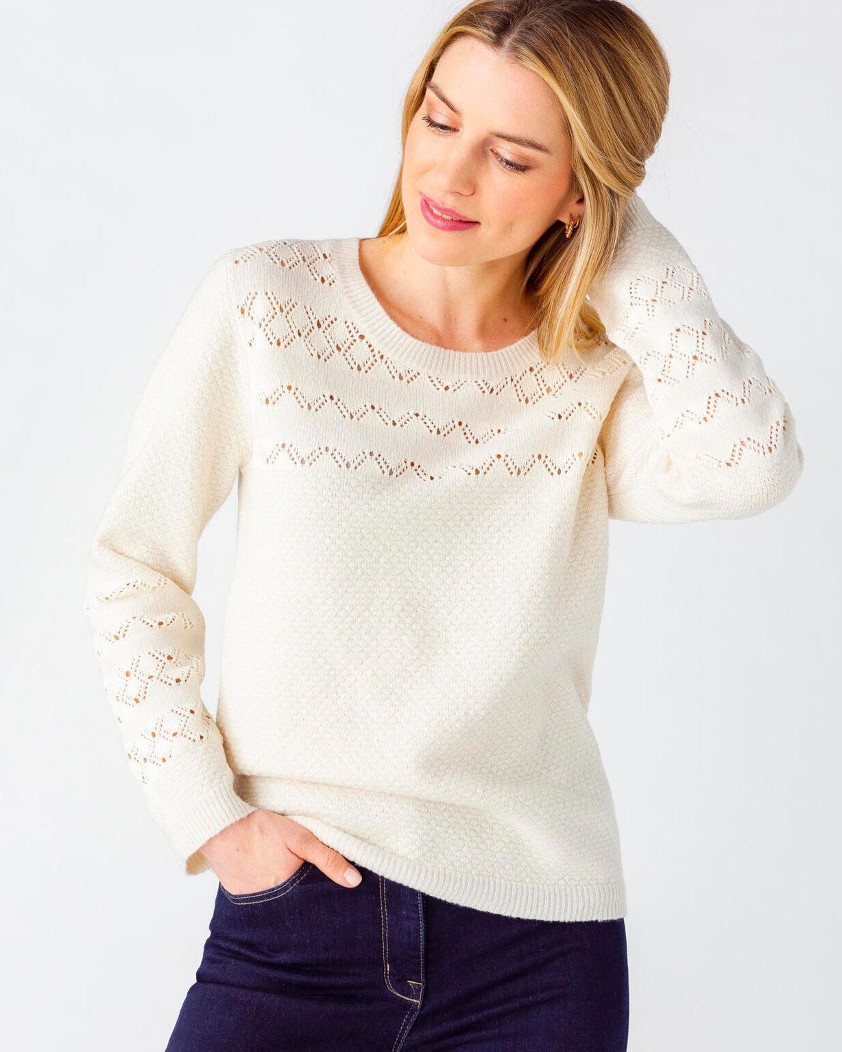 Pull chaud macramé issu d'une démarche éco-responsable