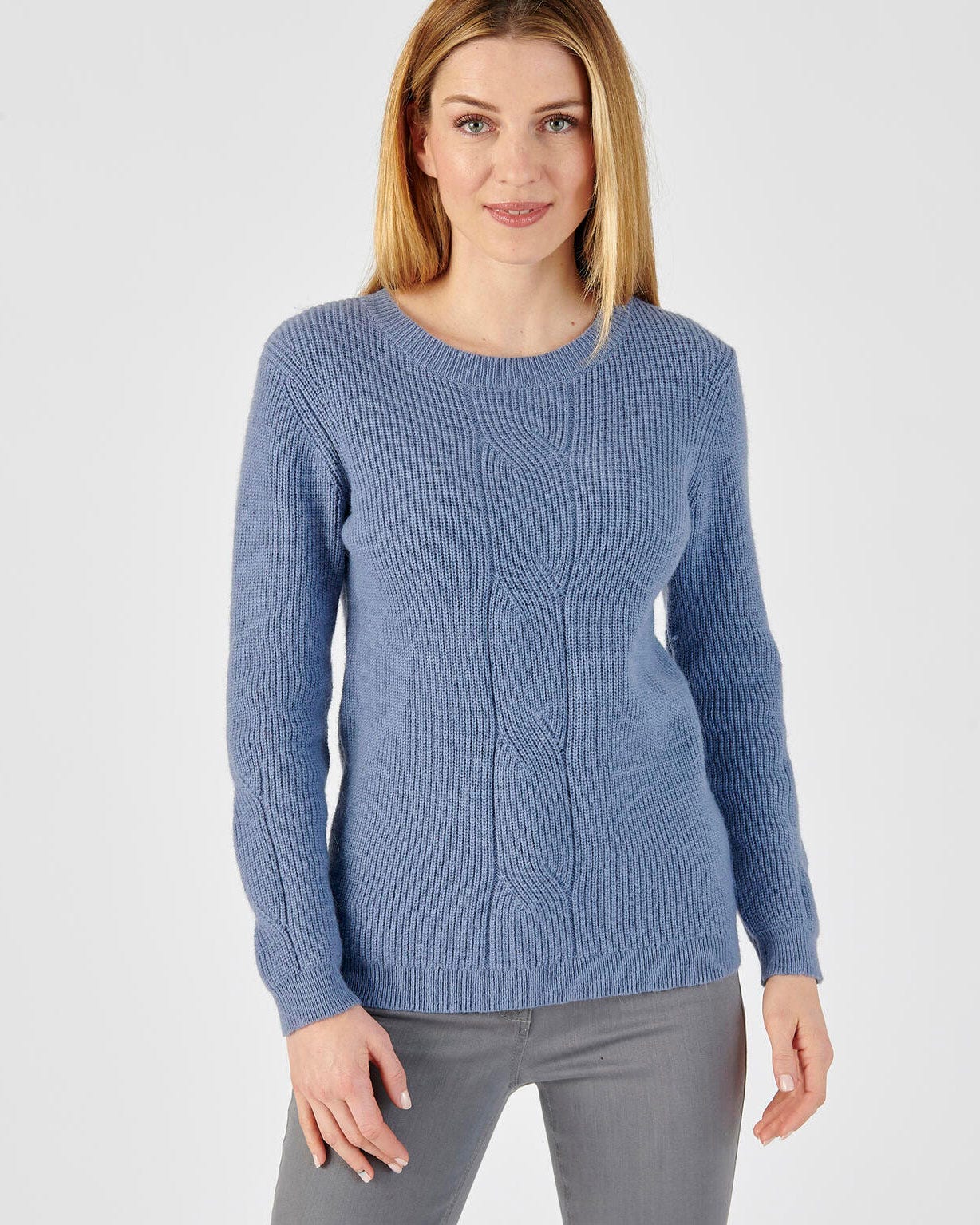 Pull col rond mélange alpaga
