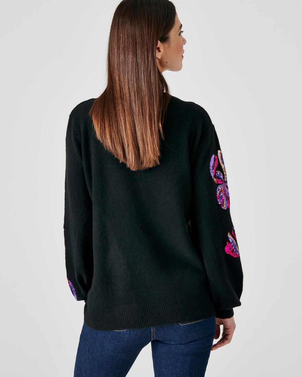 Pull à motifs maille mousseuse