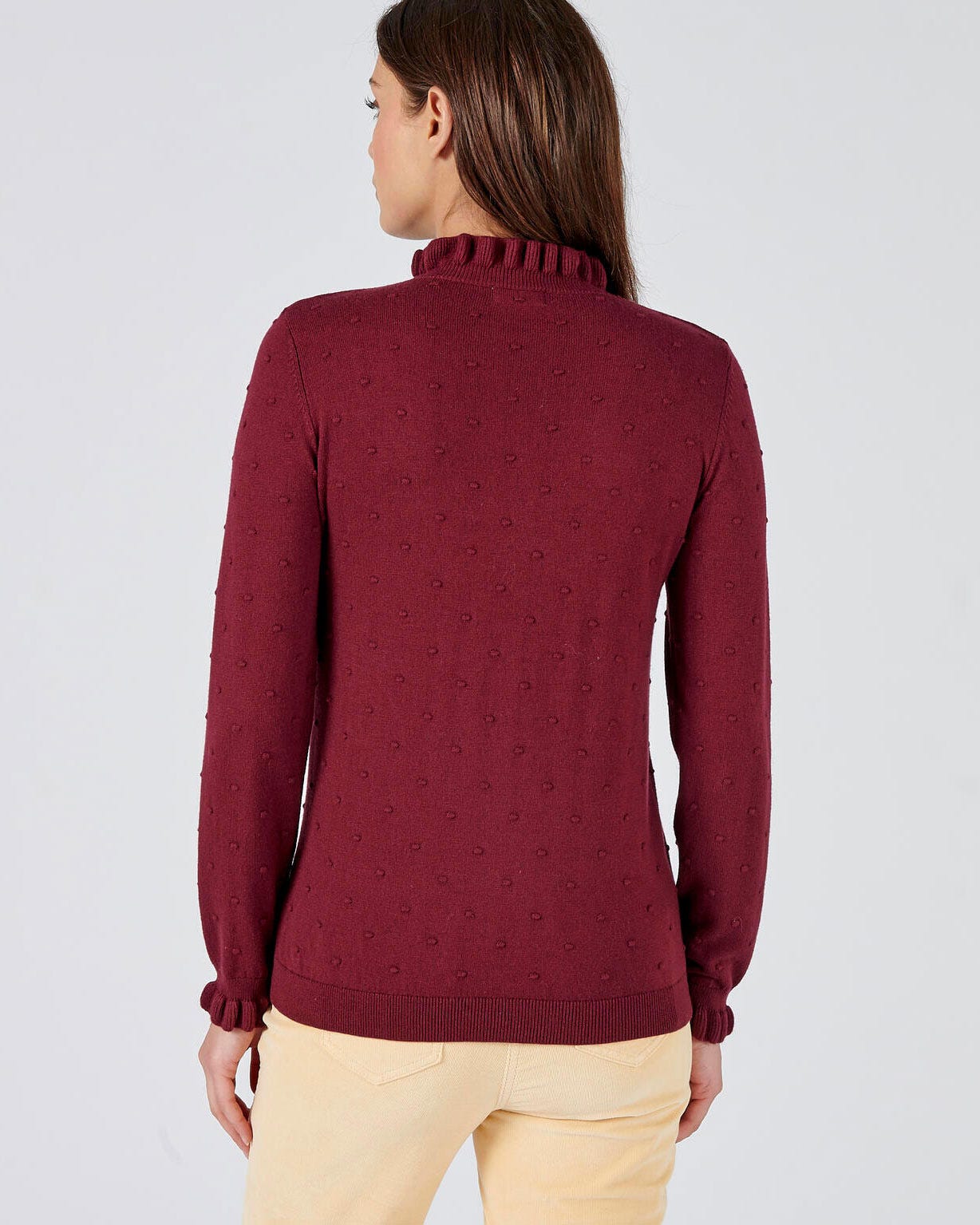 Pull maille fantaisie fine et chaude