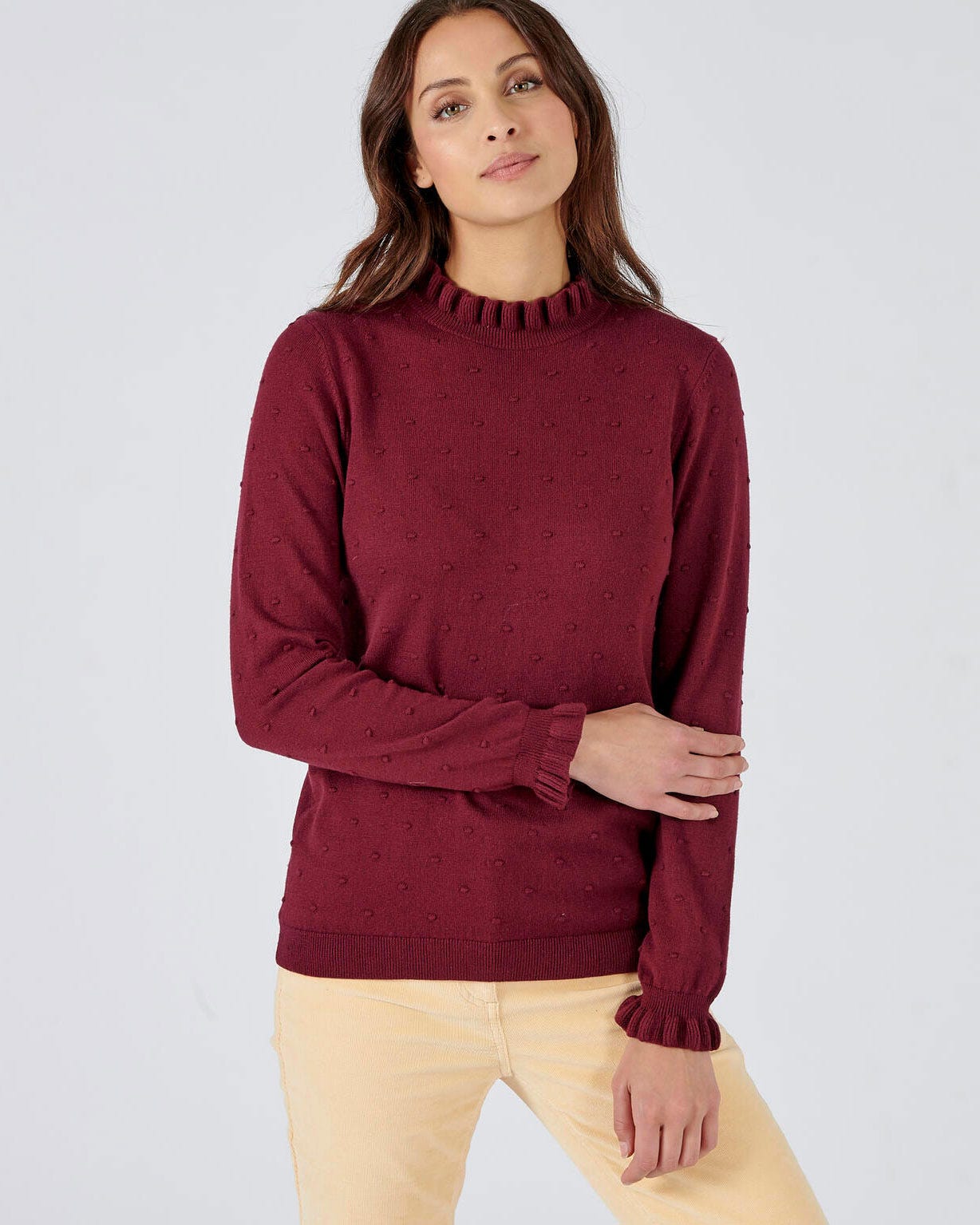 Pull maille fantaisie fine et chaude