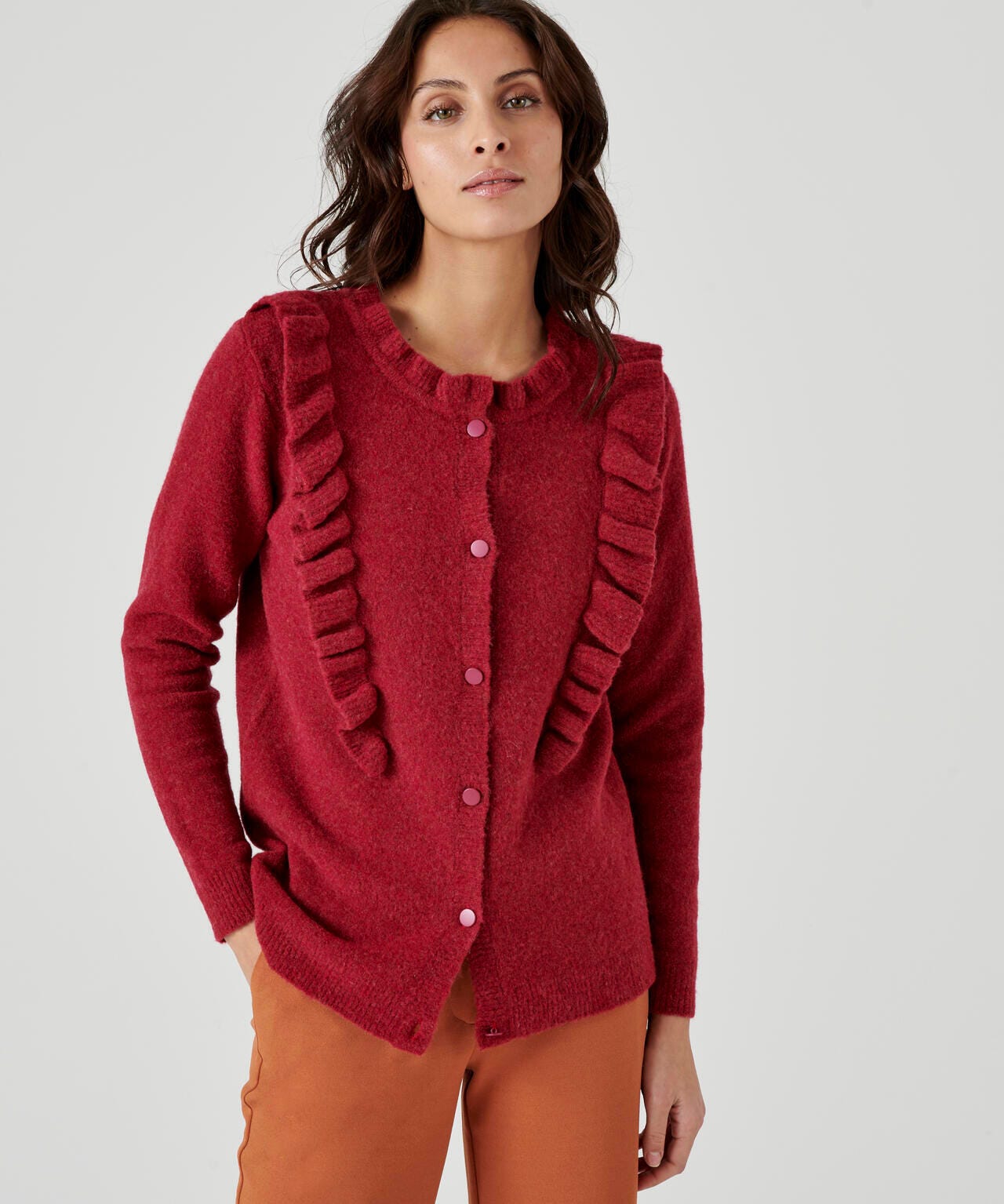 Cardigan à volants