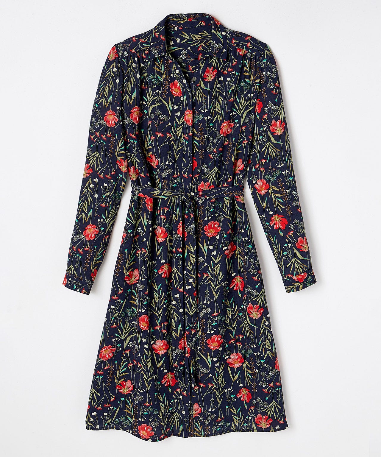 Robe fleurie en crêpe