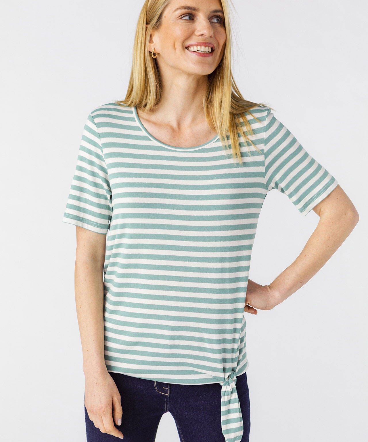 Tee-shirt rayé à noeud