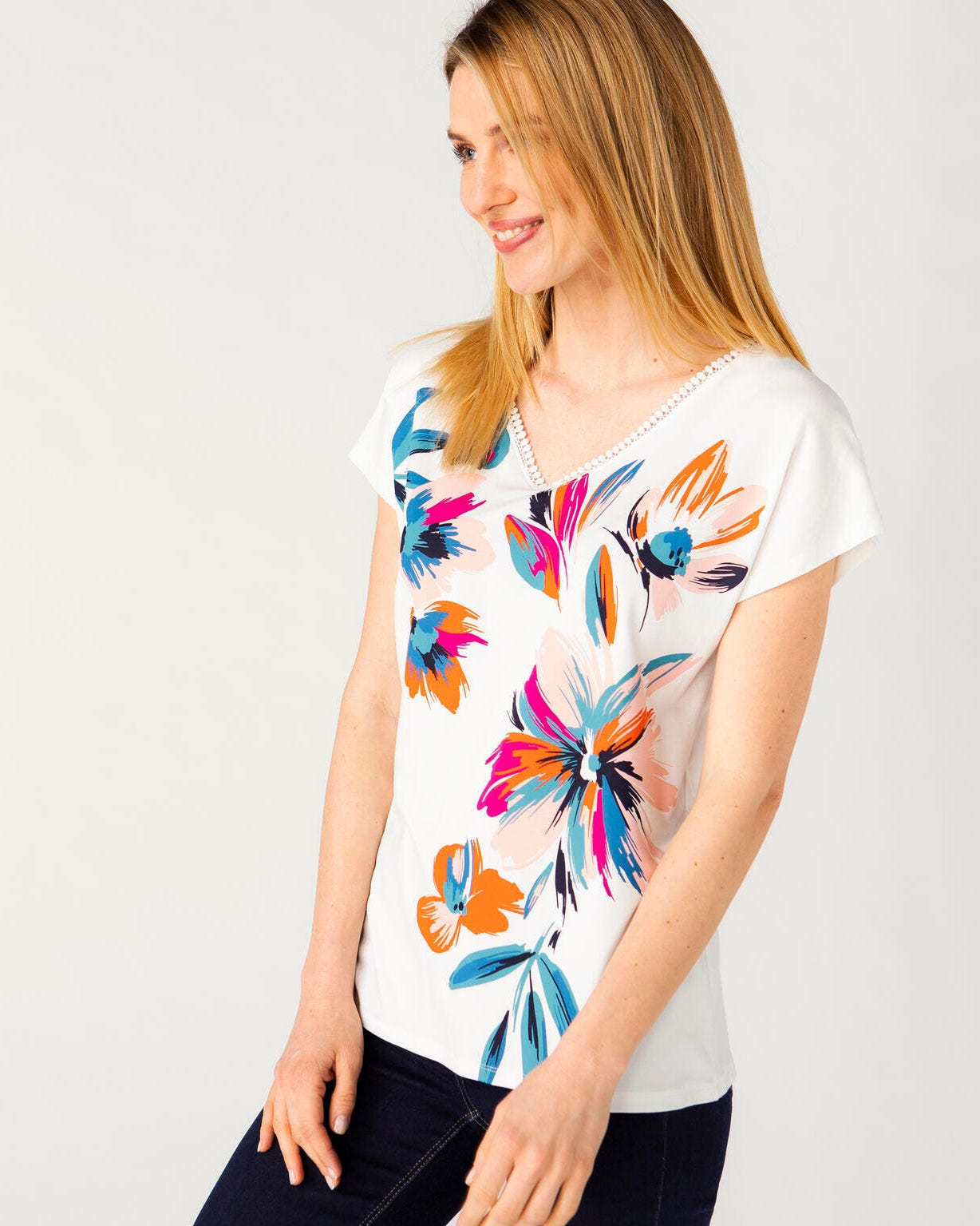 Tee-shirt imprimé placé