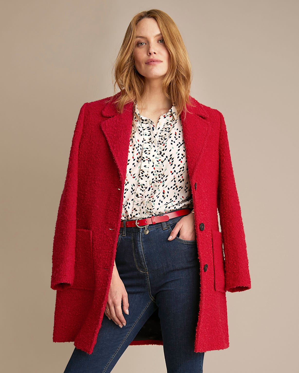 Manteau chaud effet laine bouillie