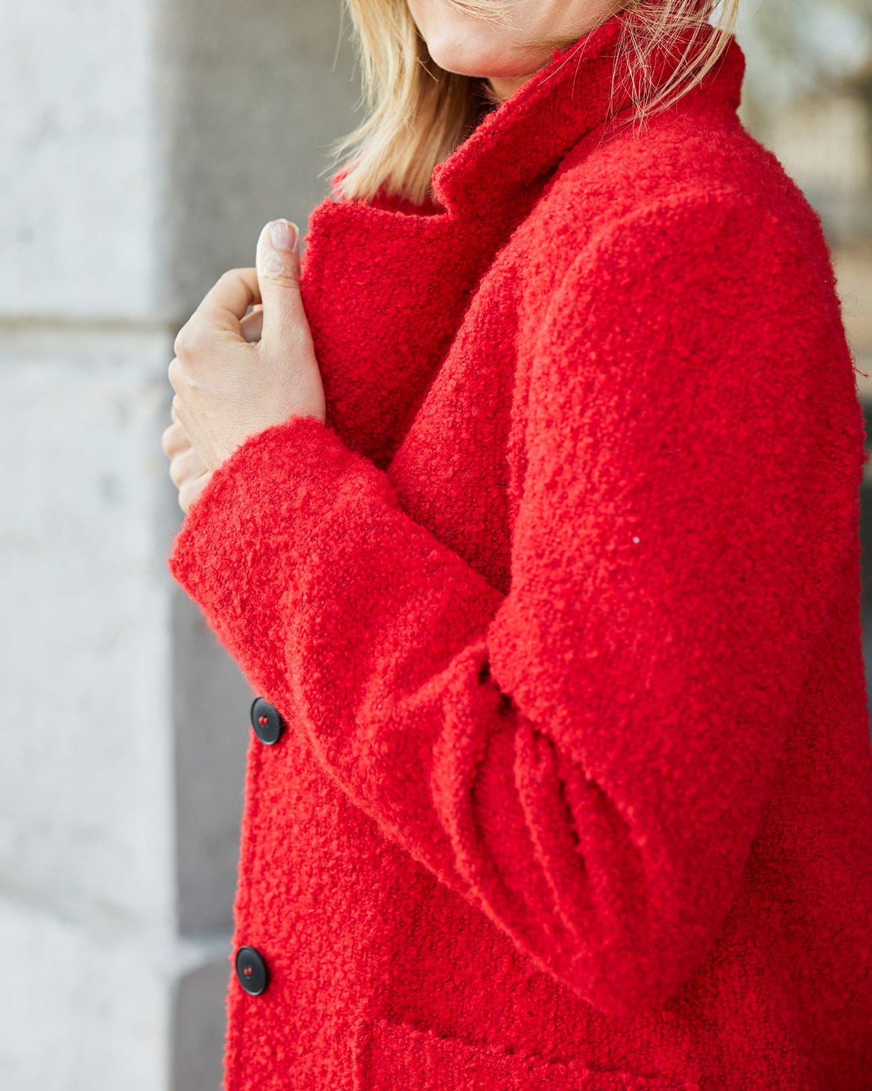 Manteau chaud effet laine bouillie