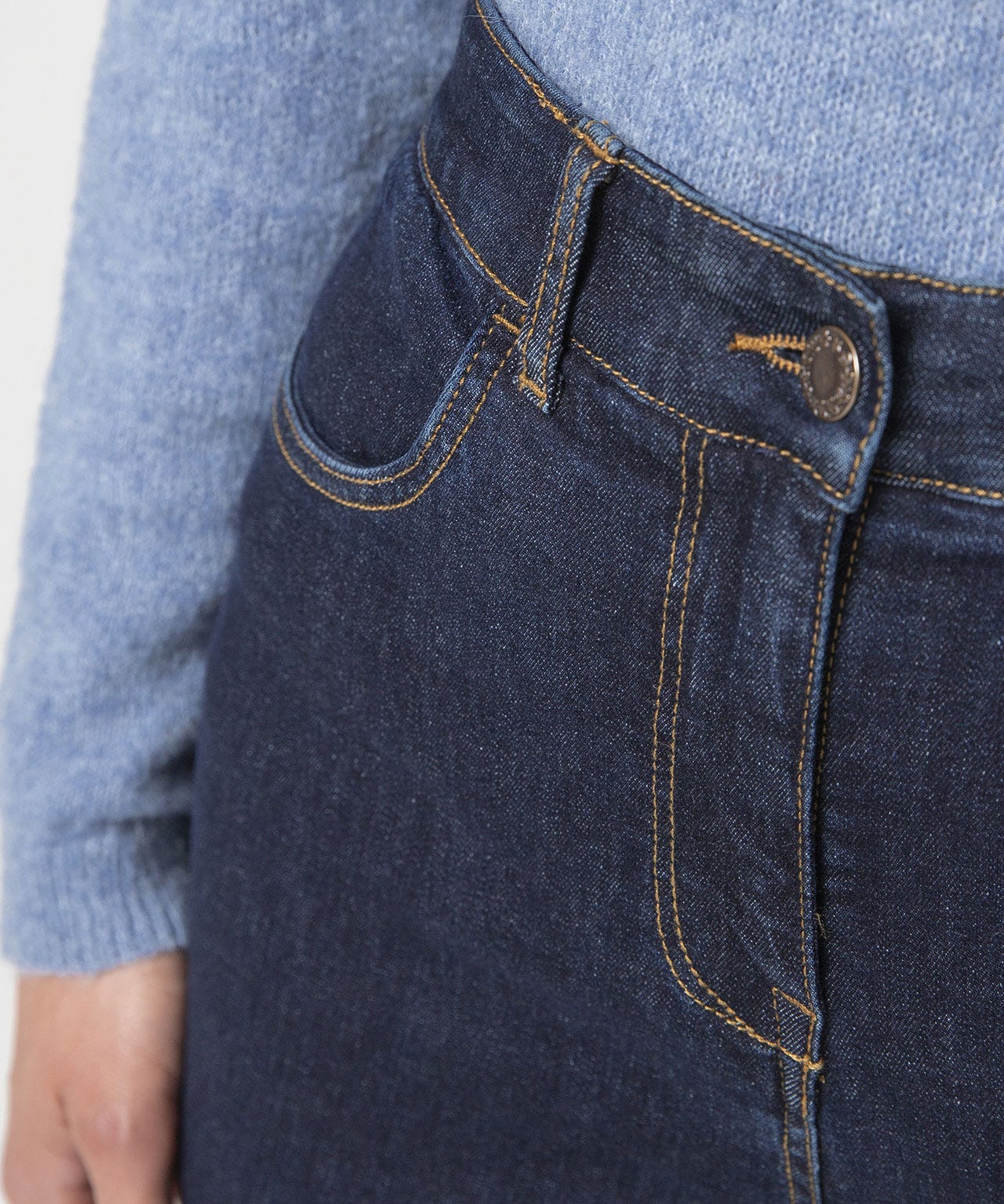 Jean large taille haute